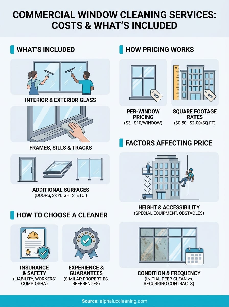 commercial window cleaning services infographic