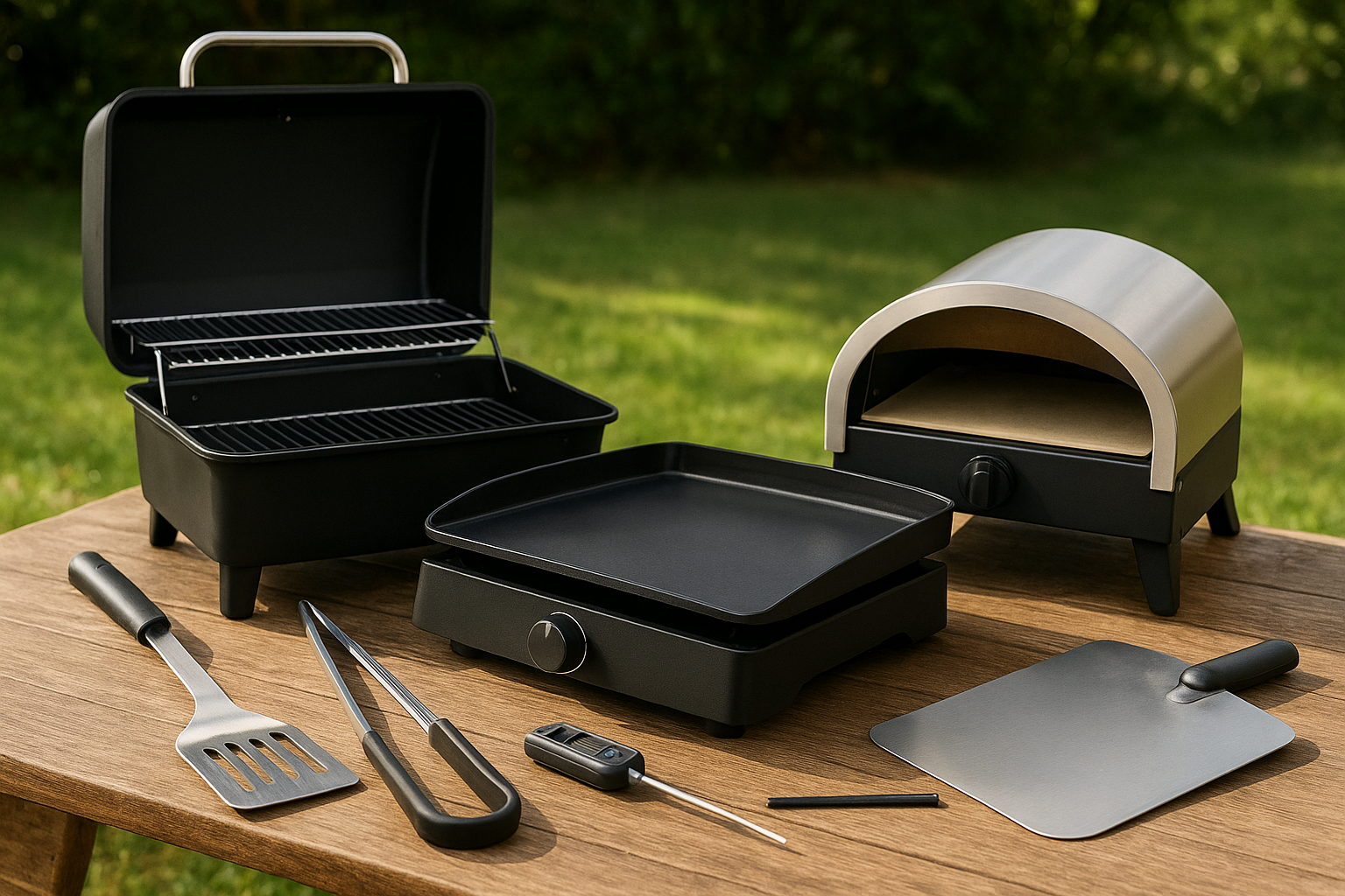 11. Un kit barbecue, plancha ou four à pizza