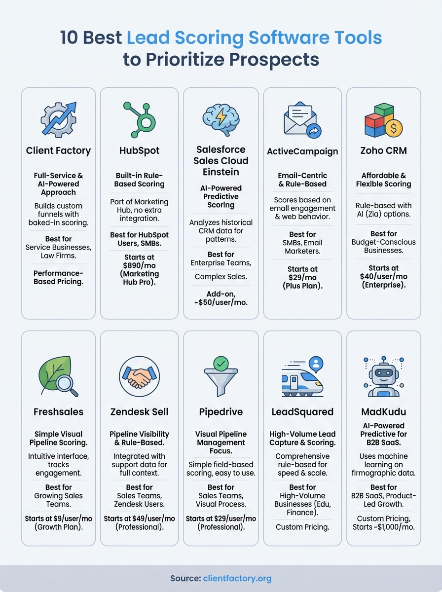 lead scoring software infographic