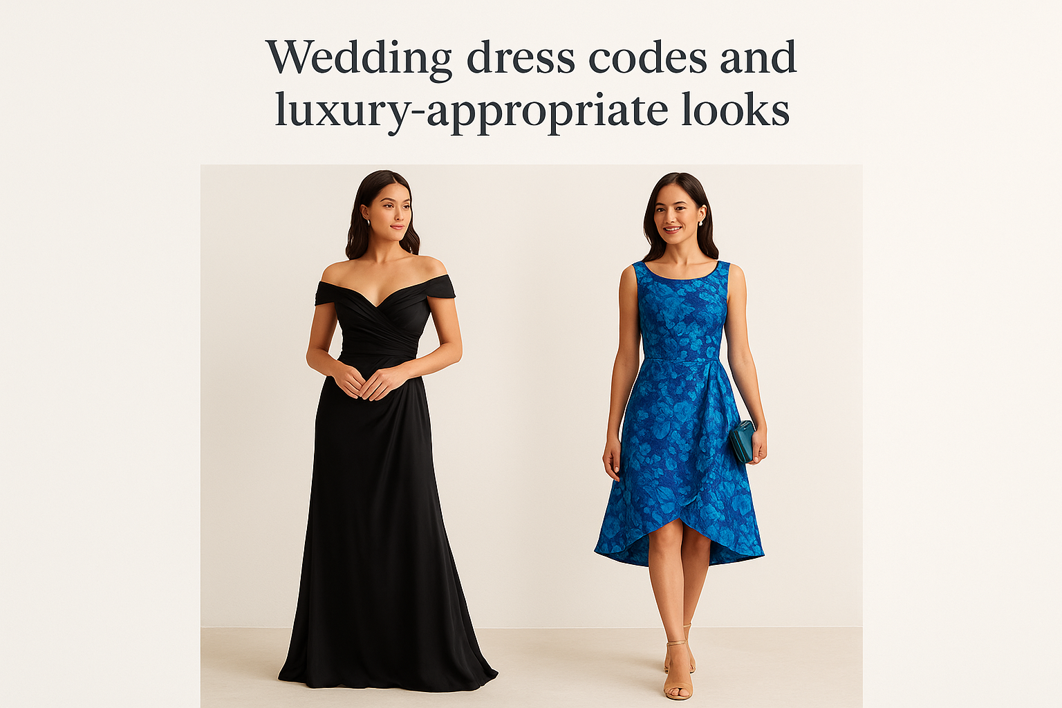 Wedding dress codes and luxury-appropriate looks
