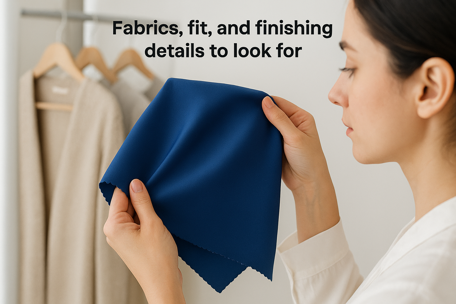 Fabrics, fit, and finishing details to look for