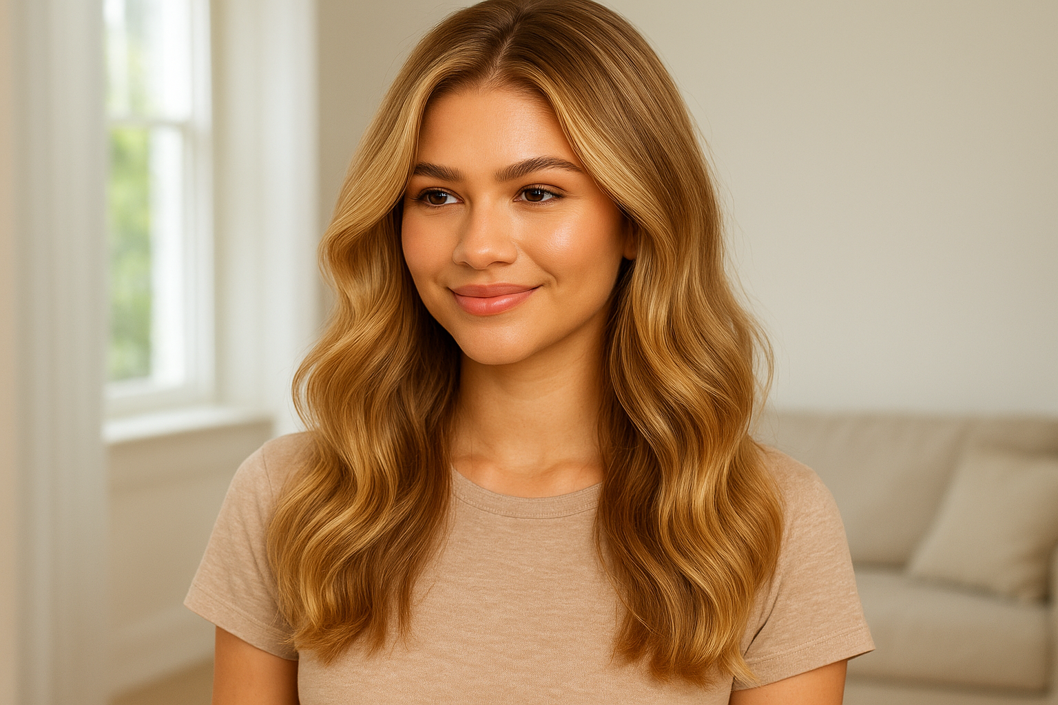 1. Smart Beauty match: Zendaya-inspired blonde at home