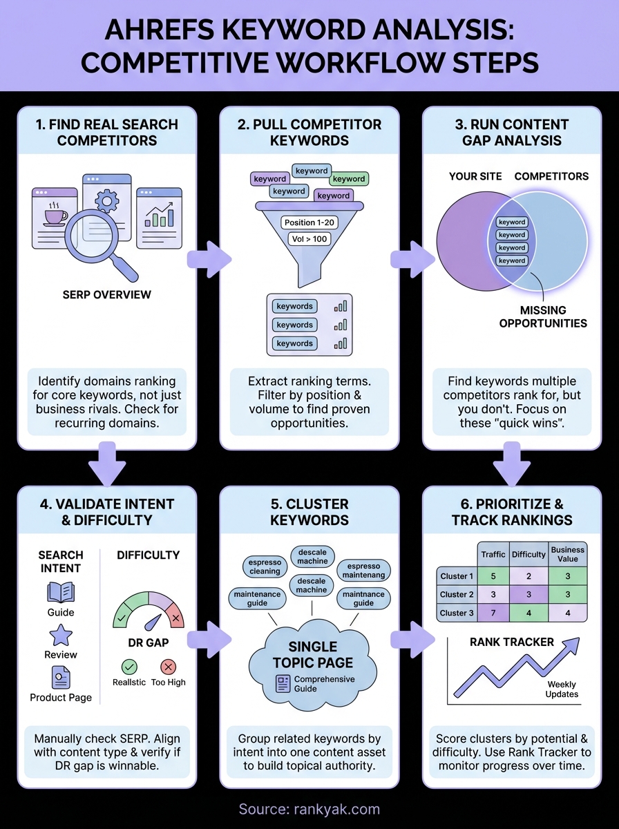 ahrefs keyword analysis infographic