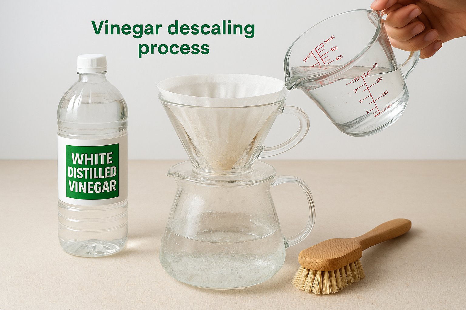 Vinegar descaling process