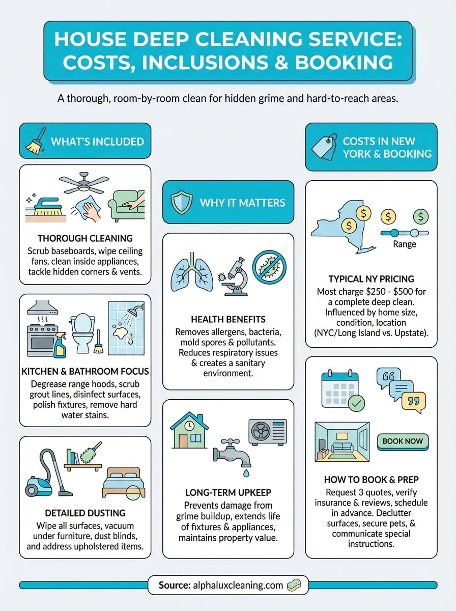 house deep cleaning service infographic