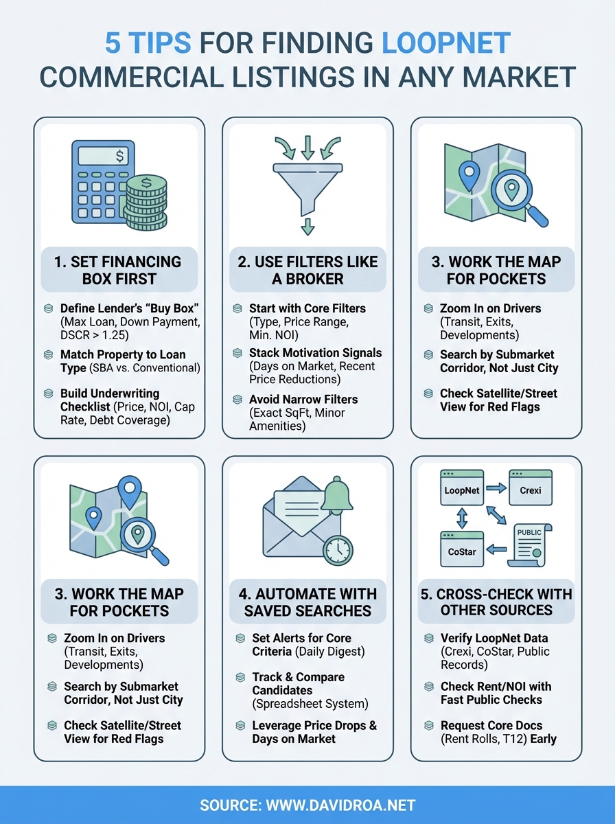 loopnet commercial listings infographic