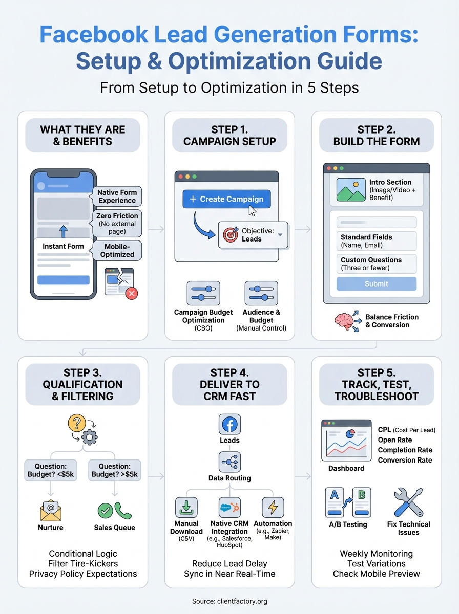 facebook lead generation forms infographic