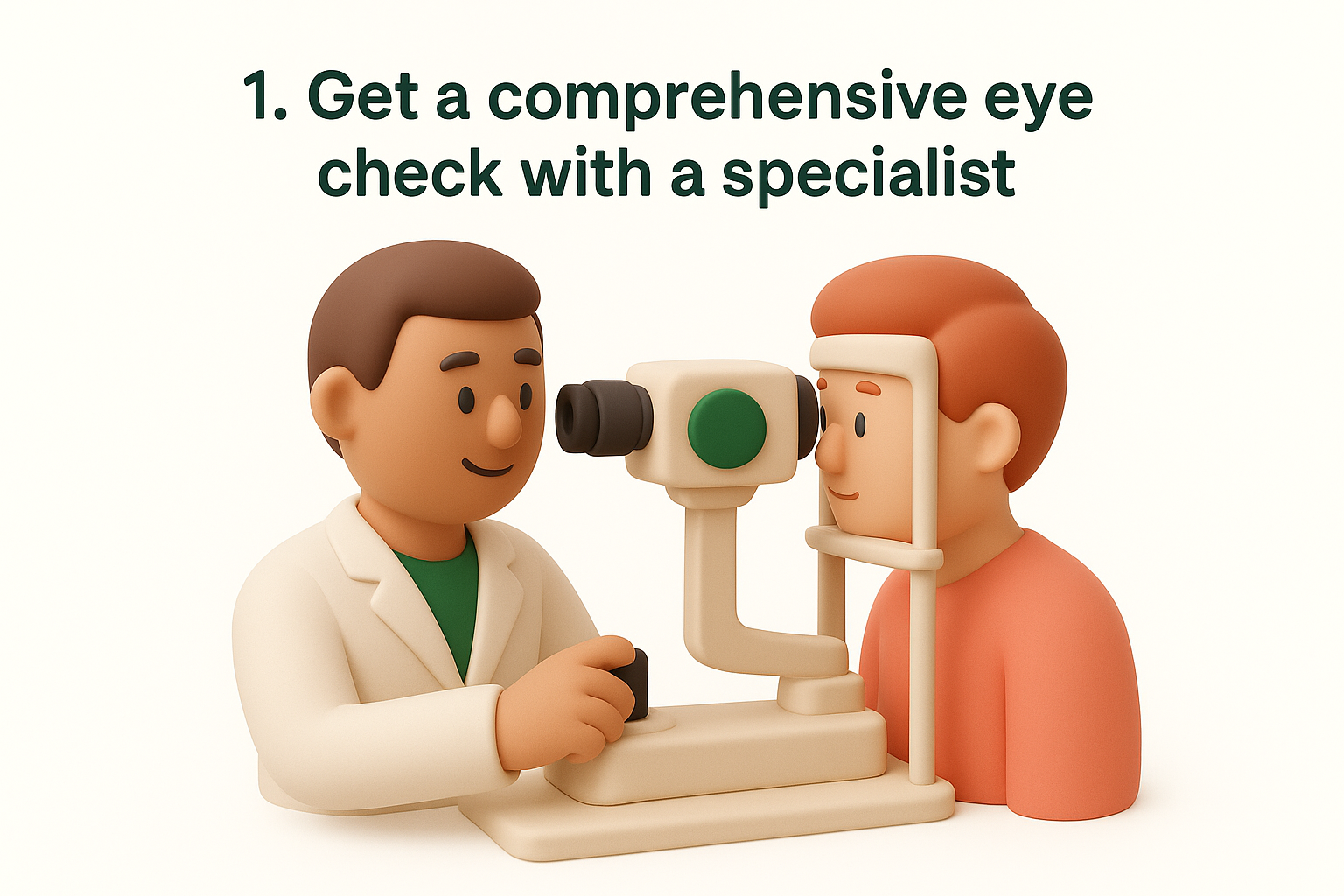 1. Get a comprehensive eye check with a specialist