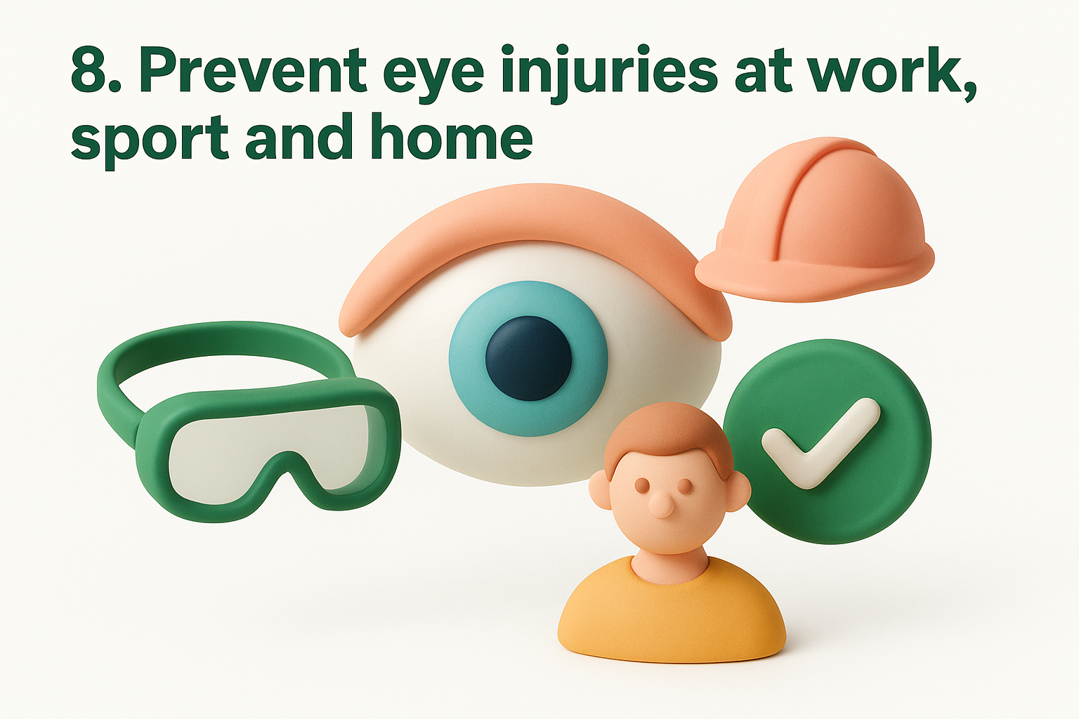 8. Prevent eye injuries at work, sport and home