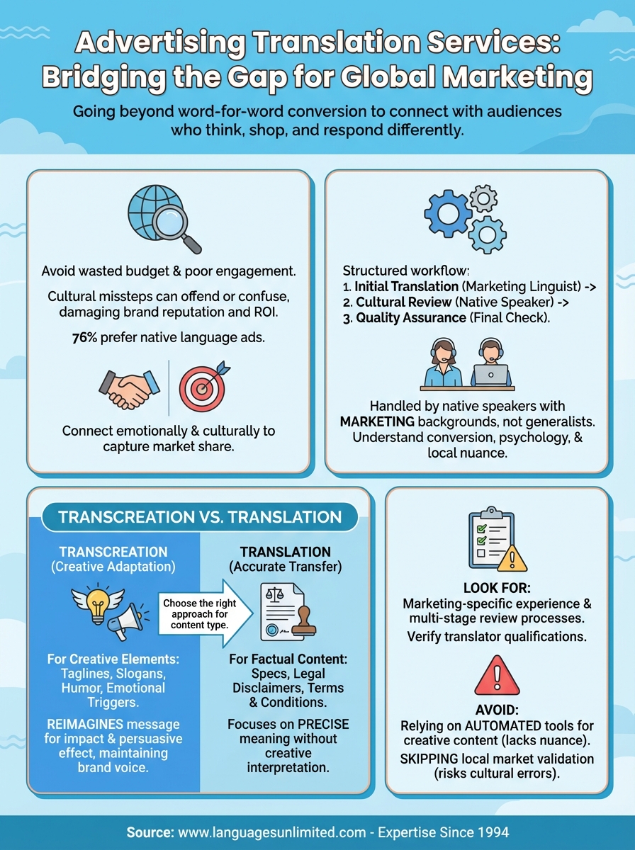 advertising translation services infographic