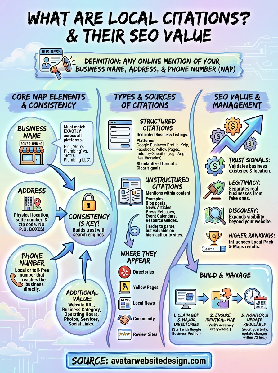 what are local citations infographic