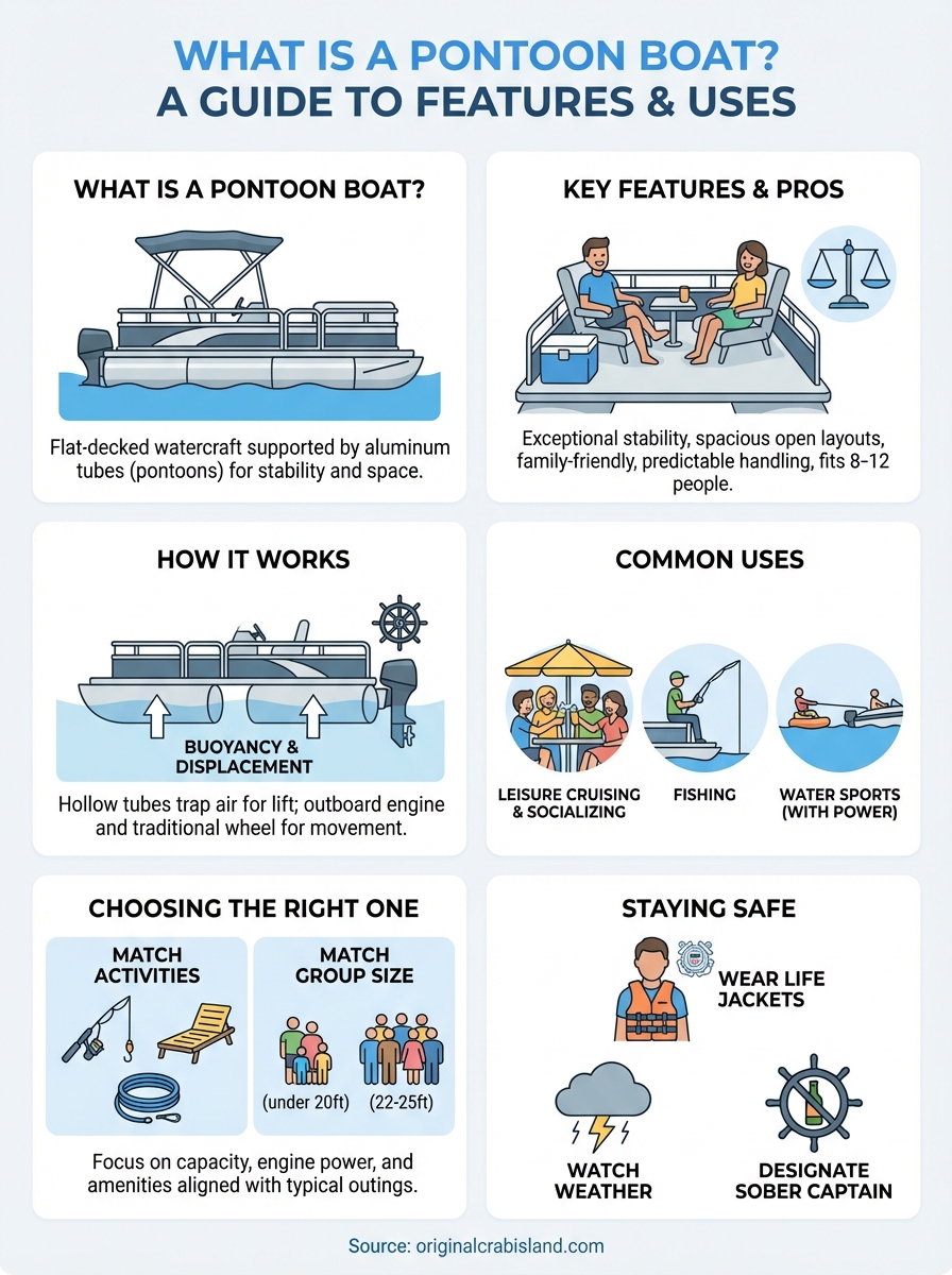 what is a pontoon boat infographic