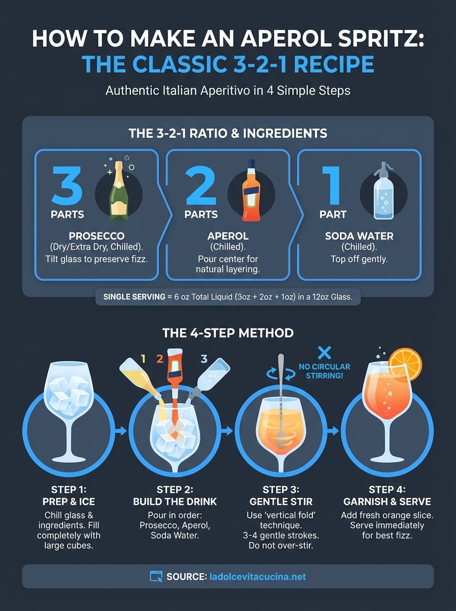 how to make an aperol spritz infographic