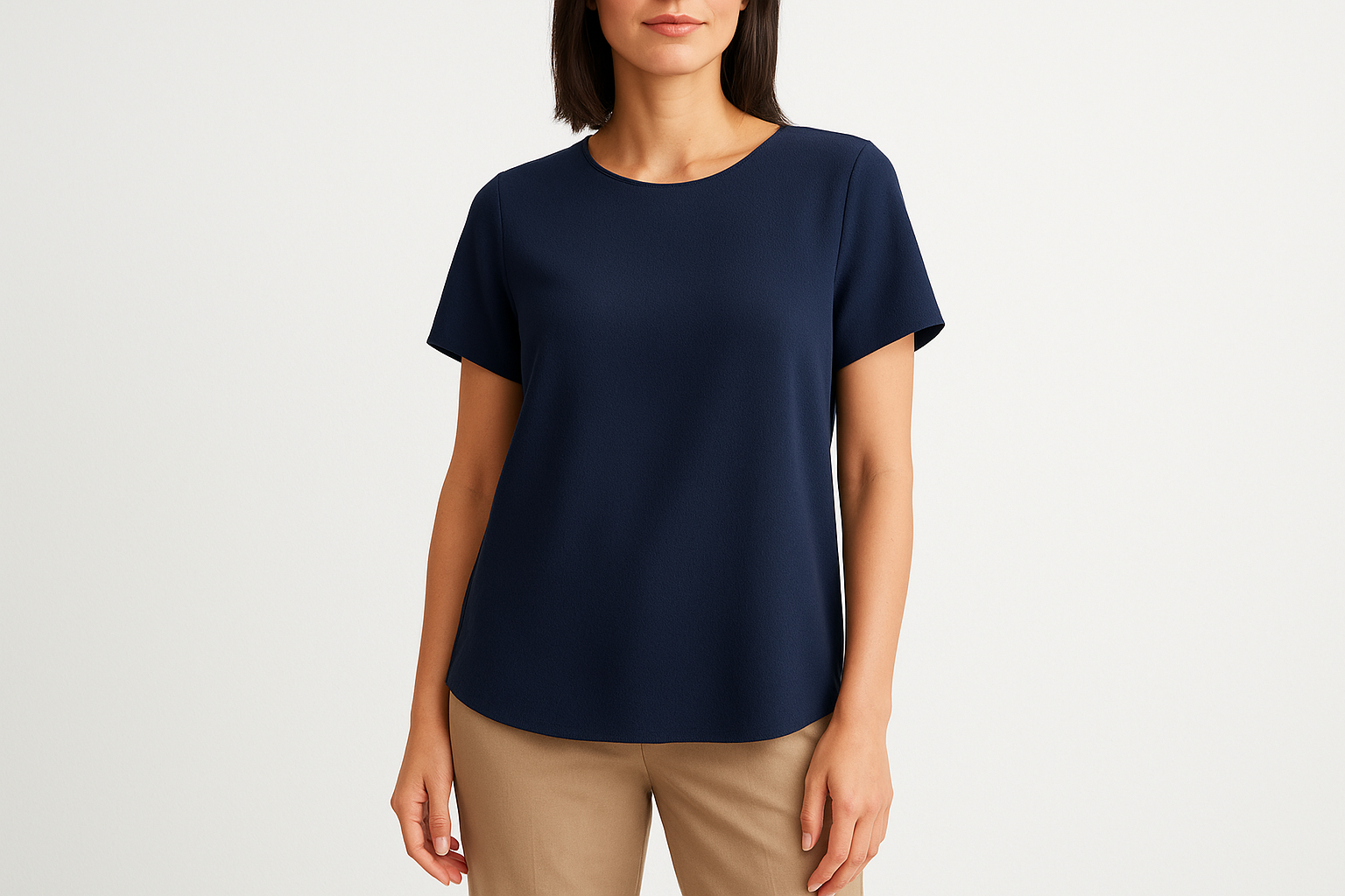 6. Eileen Fisher washable stretch crepe top