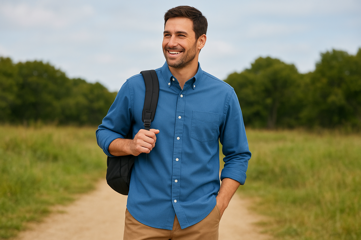 9. Eddie Bauer wrinkle-free shirt
