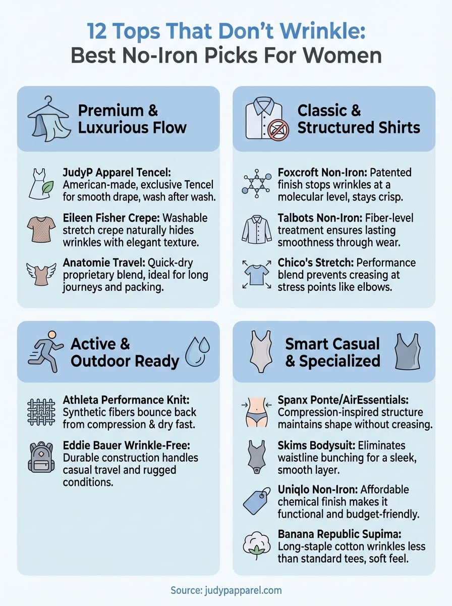tops that don’t wrinkle infographic