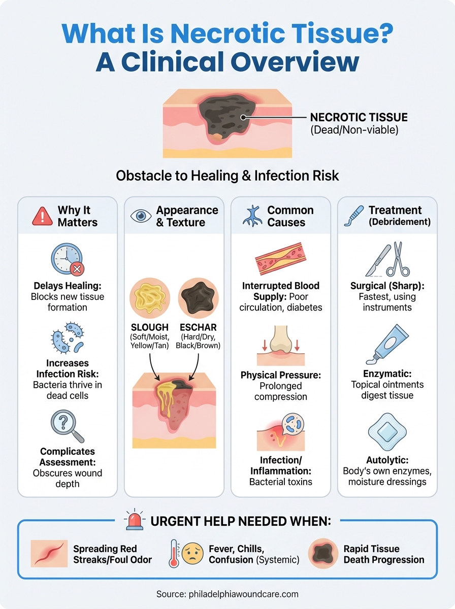 What Is Necrotic Tissue Causes Appearance Treatment Philadelphia 