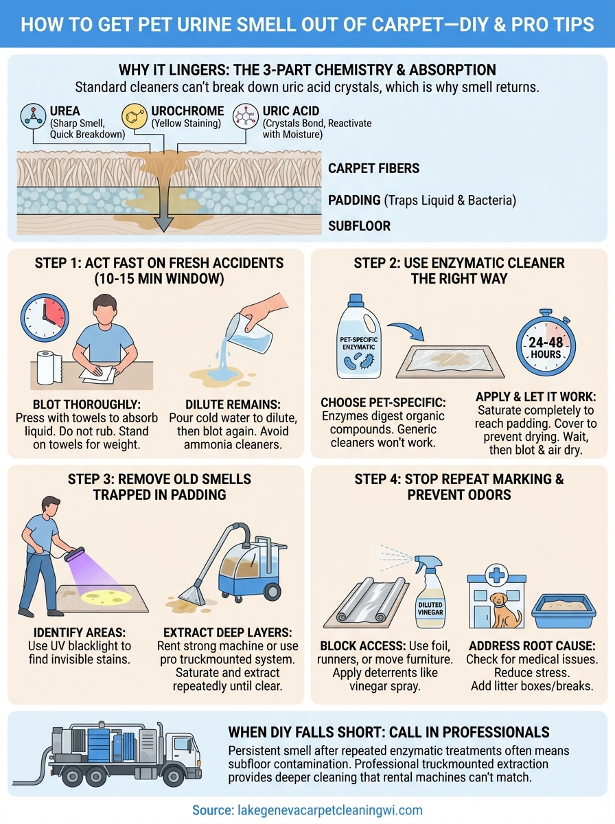 how to get pet urine smell out of carpet infographic