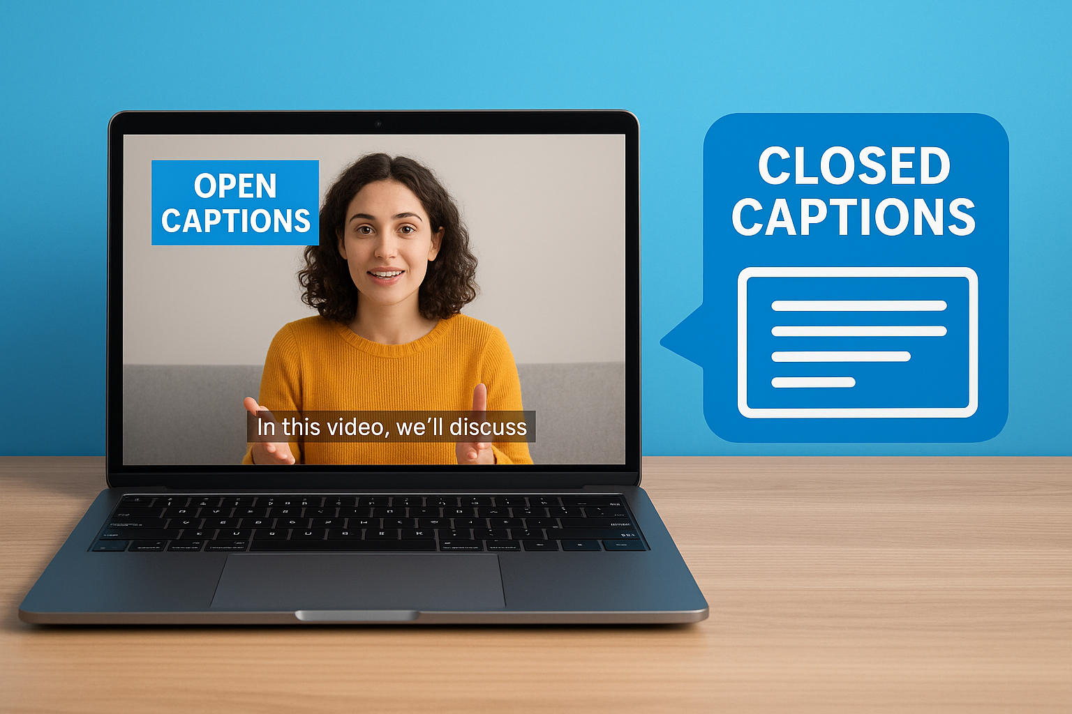Open vs. closed captions