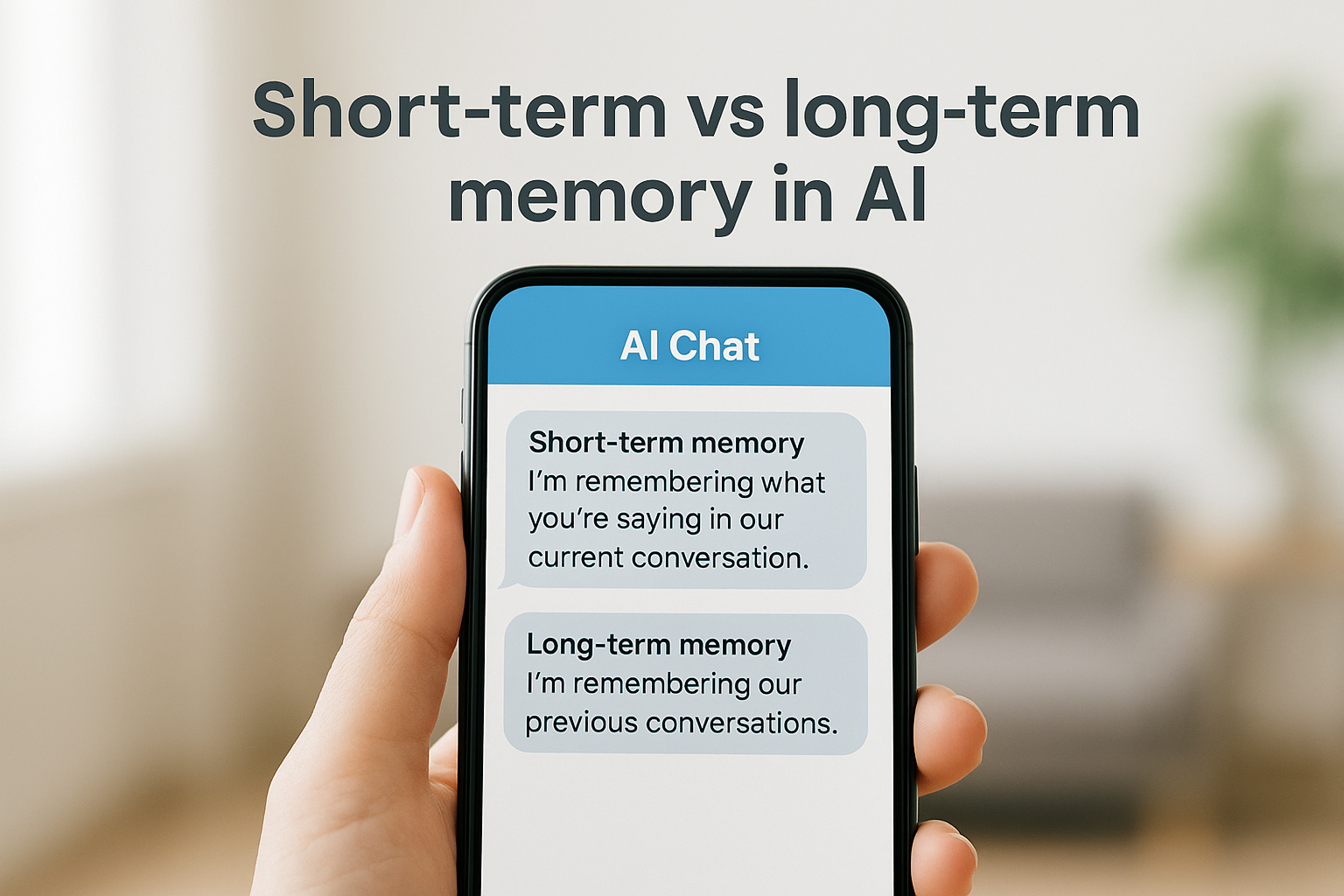 Short-term vs long-term memory in AI