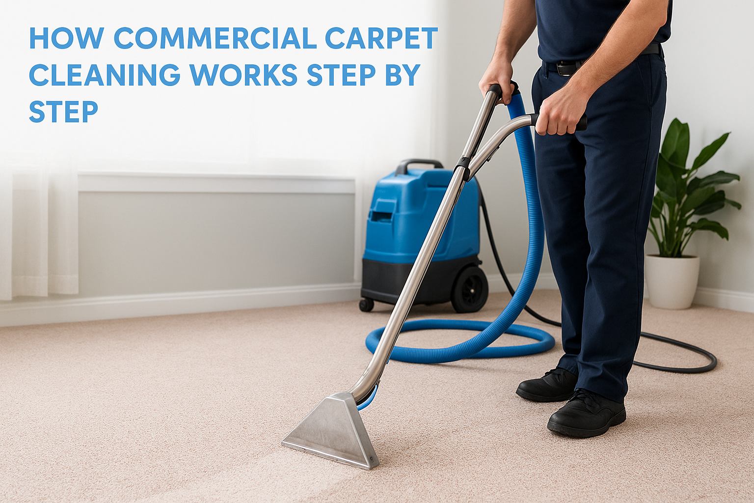 How commercial carpet cleaning works step by step