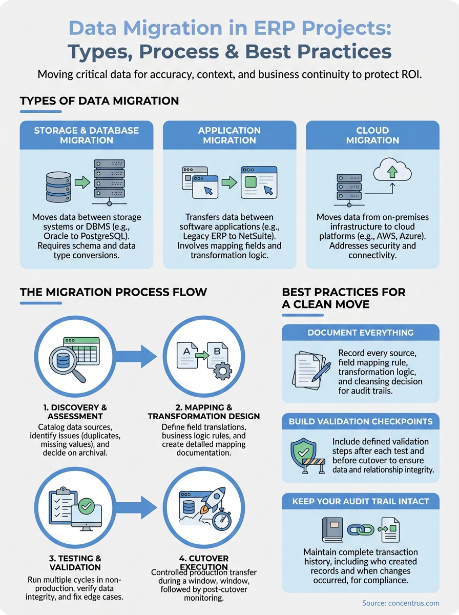 what is data migration infographic