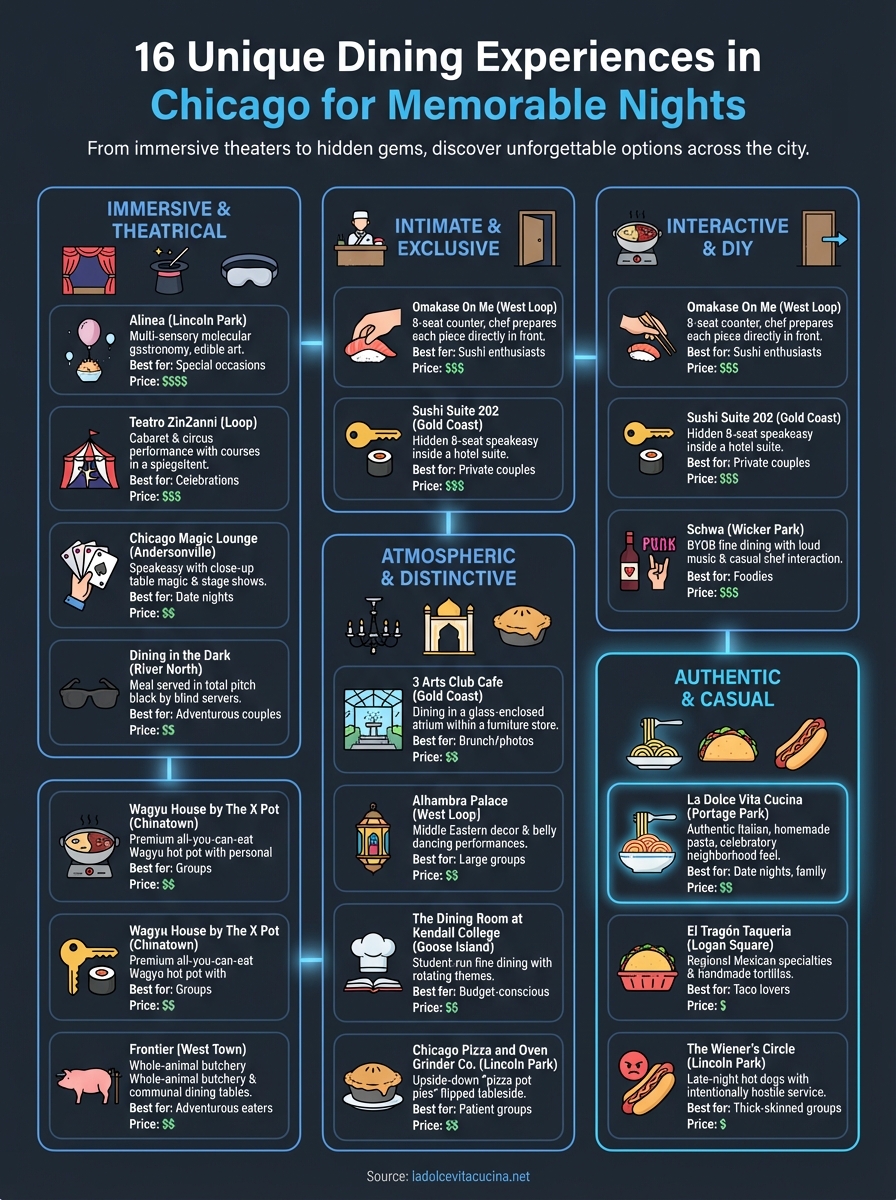 unique dining experiences in chicago infographic