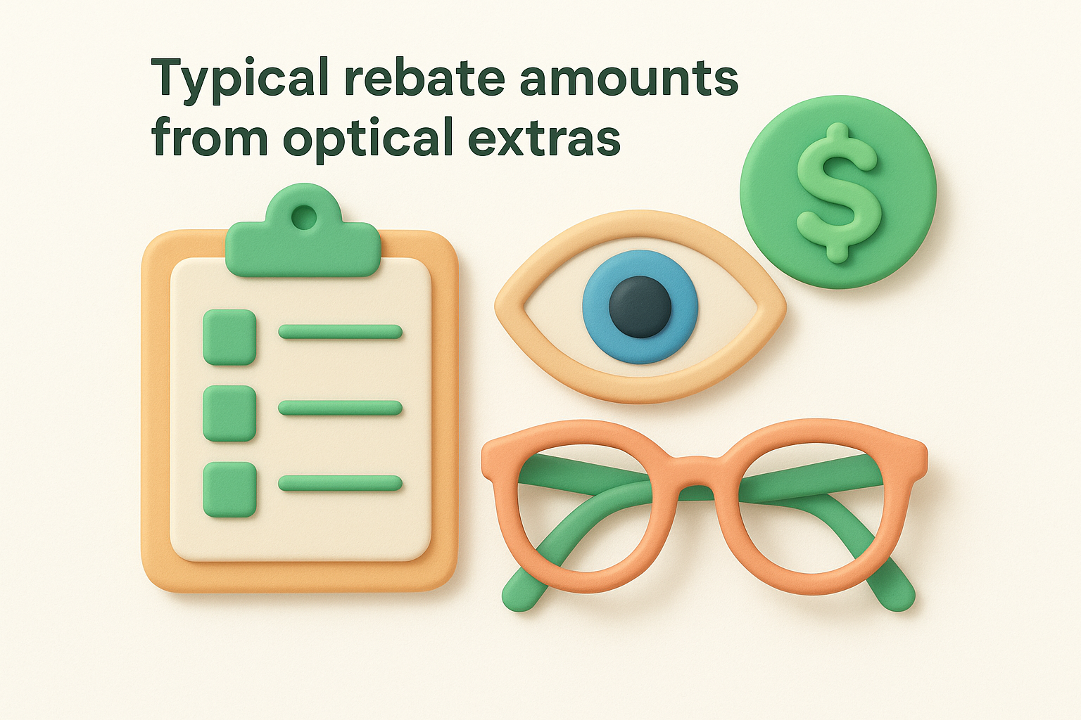 Typical rebate amounts from optical extras