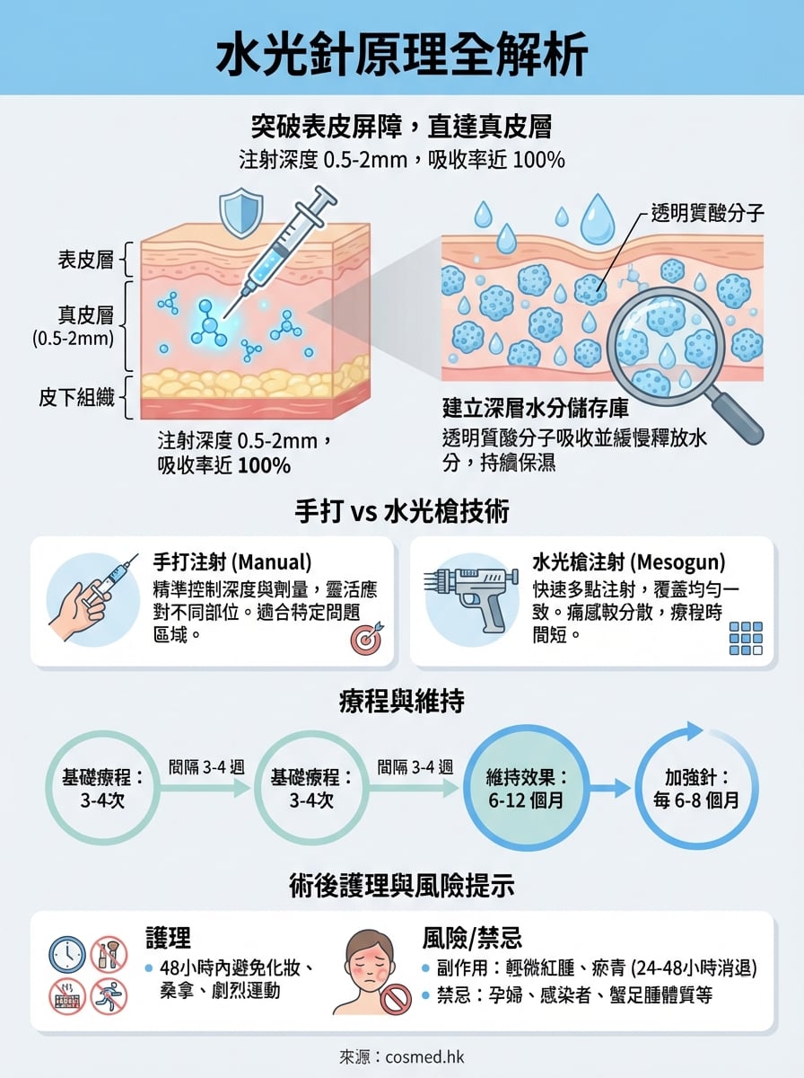 水光針原理 infographic