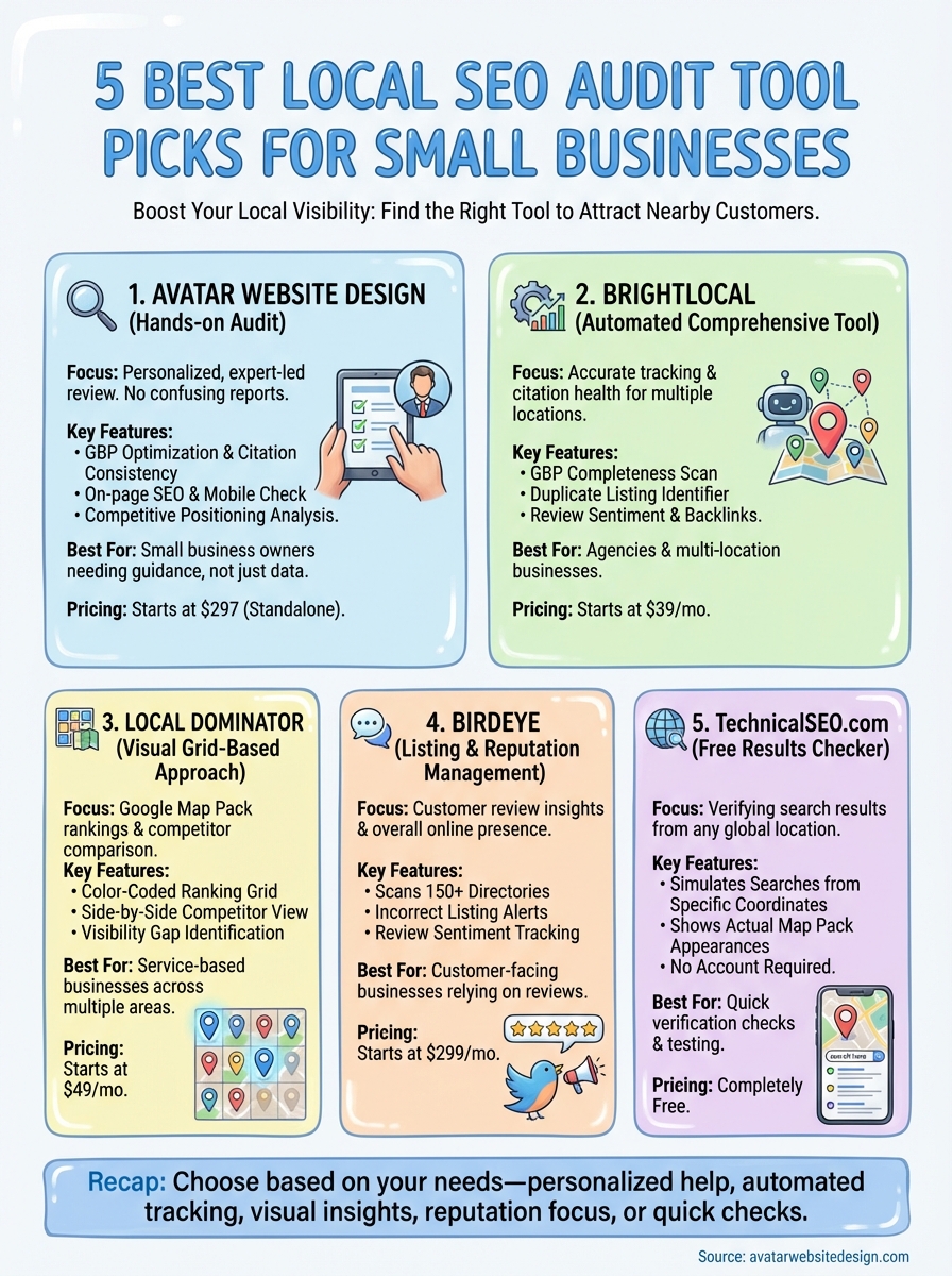 local seo audit tool infographic