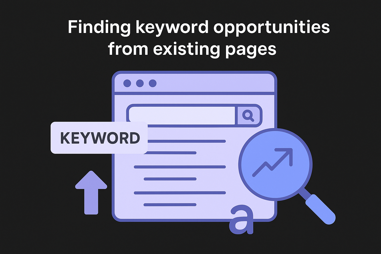 Finding keyword opportunities from existing pages