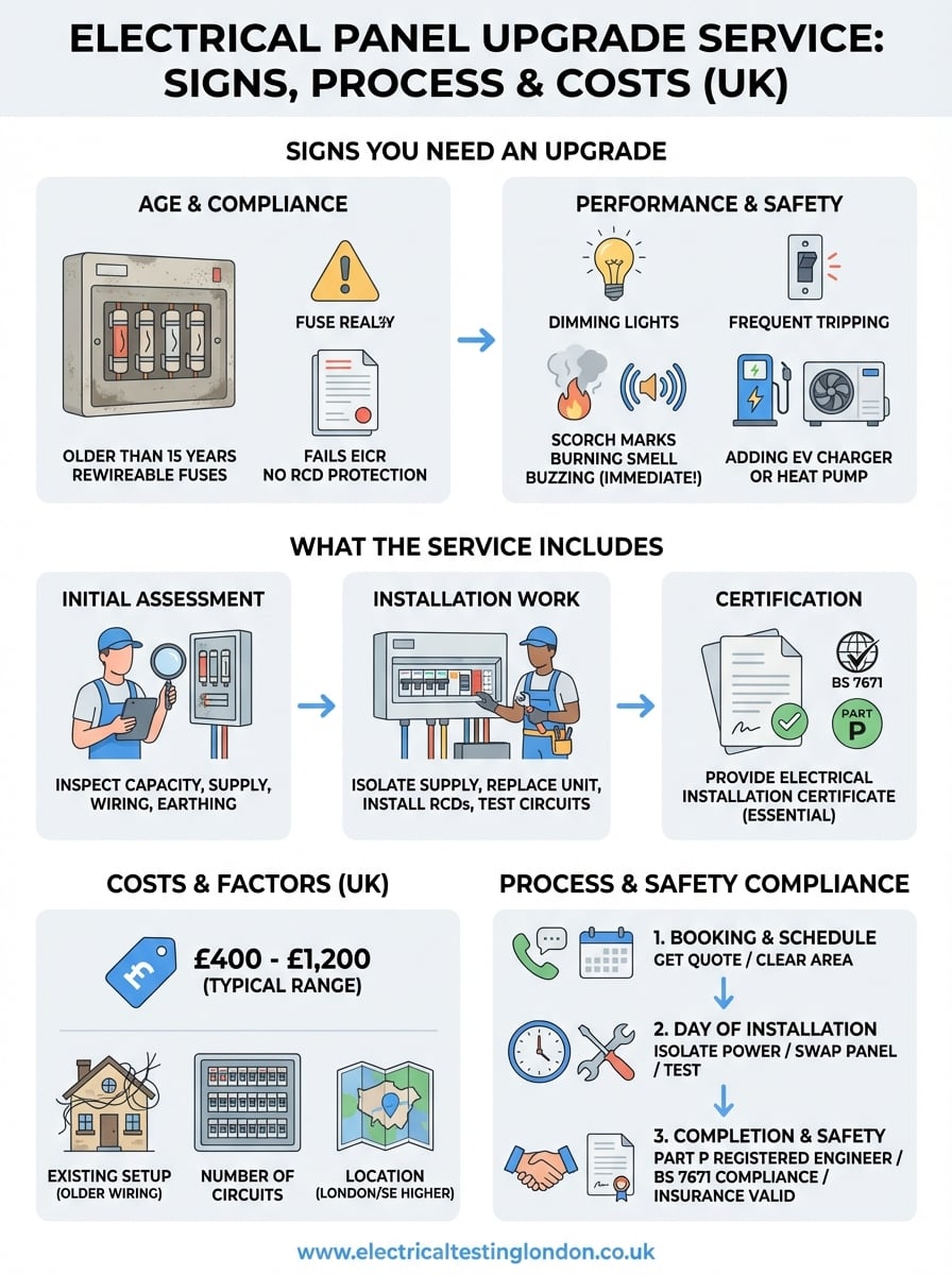 Electrical Panel Upgrade Service: Costs, Signs, Process | Electrical ...