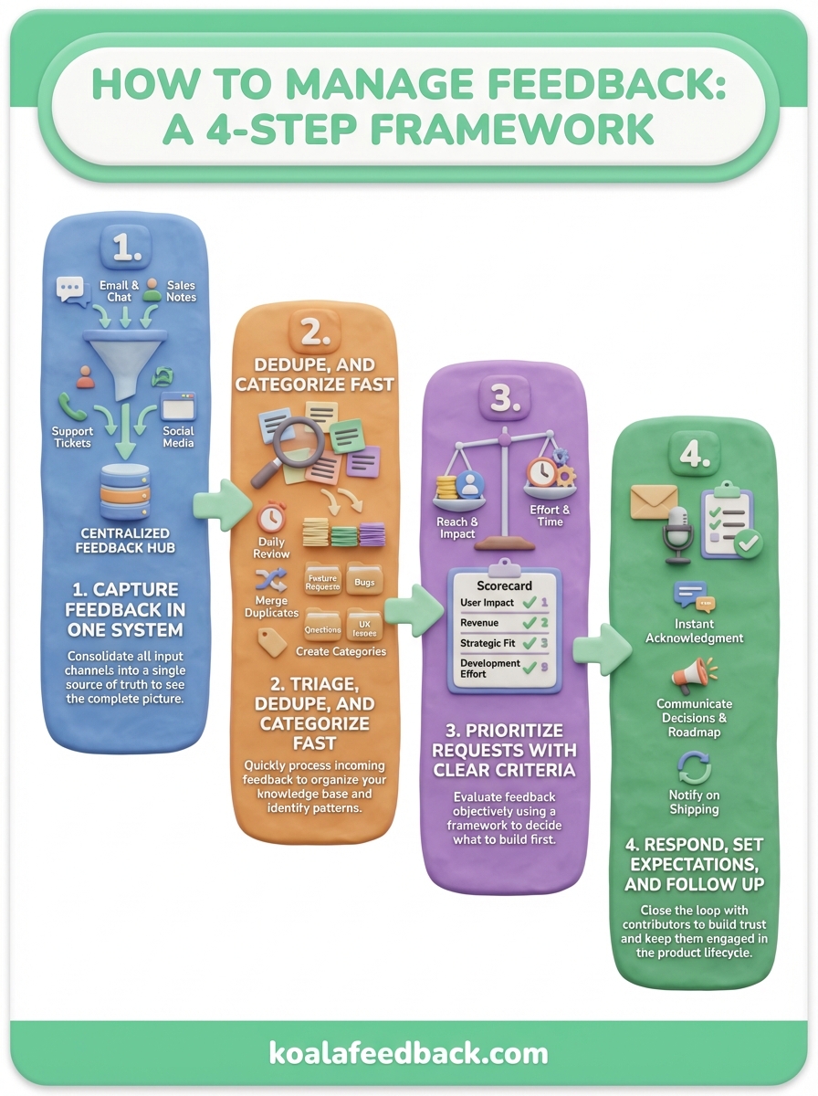 how to manage feedback infographic