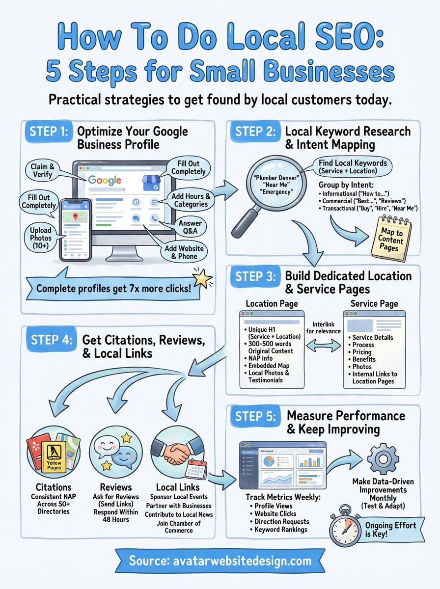 how to do local seo infographic
