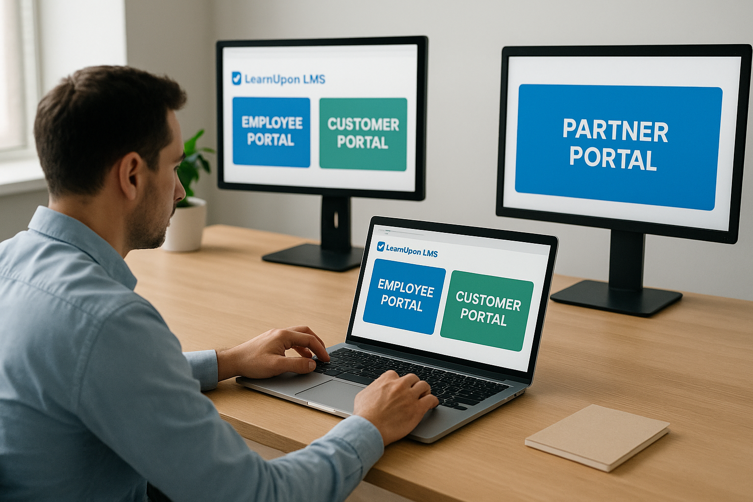 Multi-portal architecture for different audiences