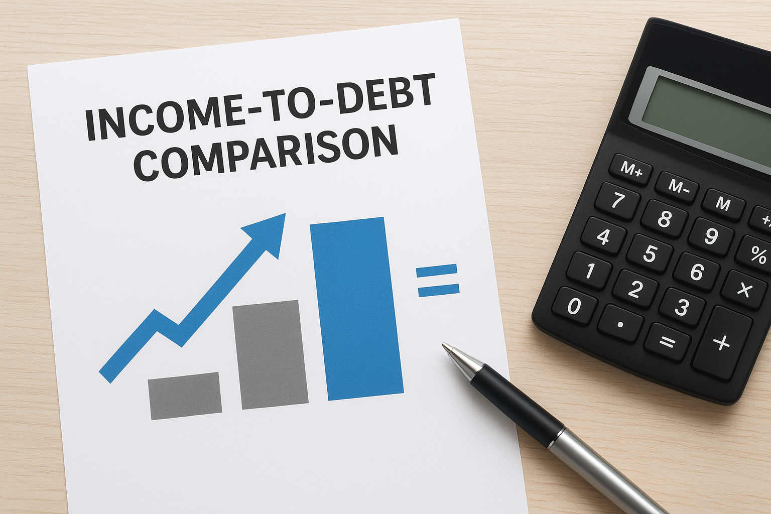 The income-to-debt comparison