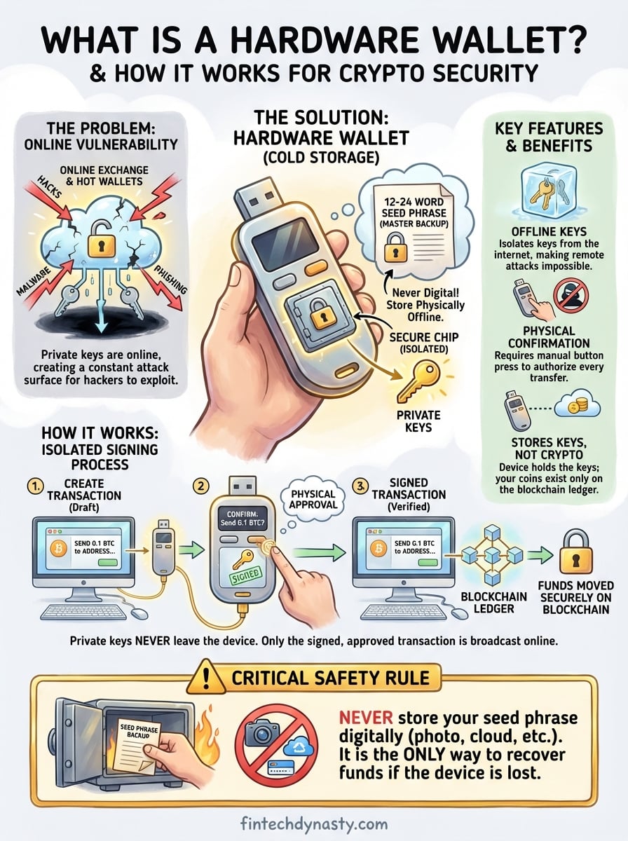 what is a hardware wallet infographic