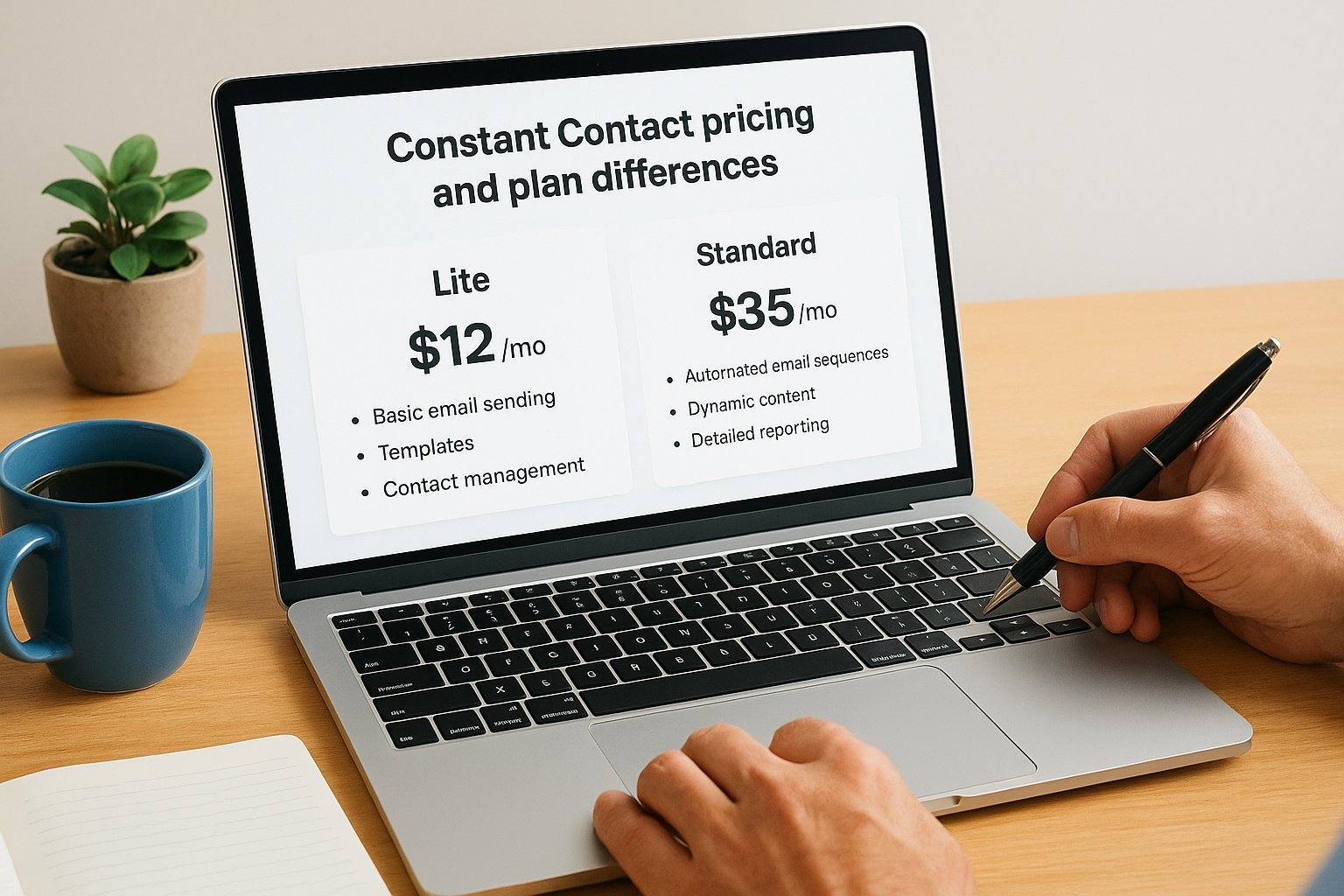 Constant Contact pricing and plan differences