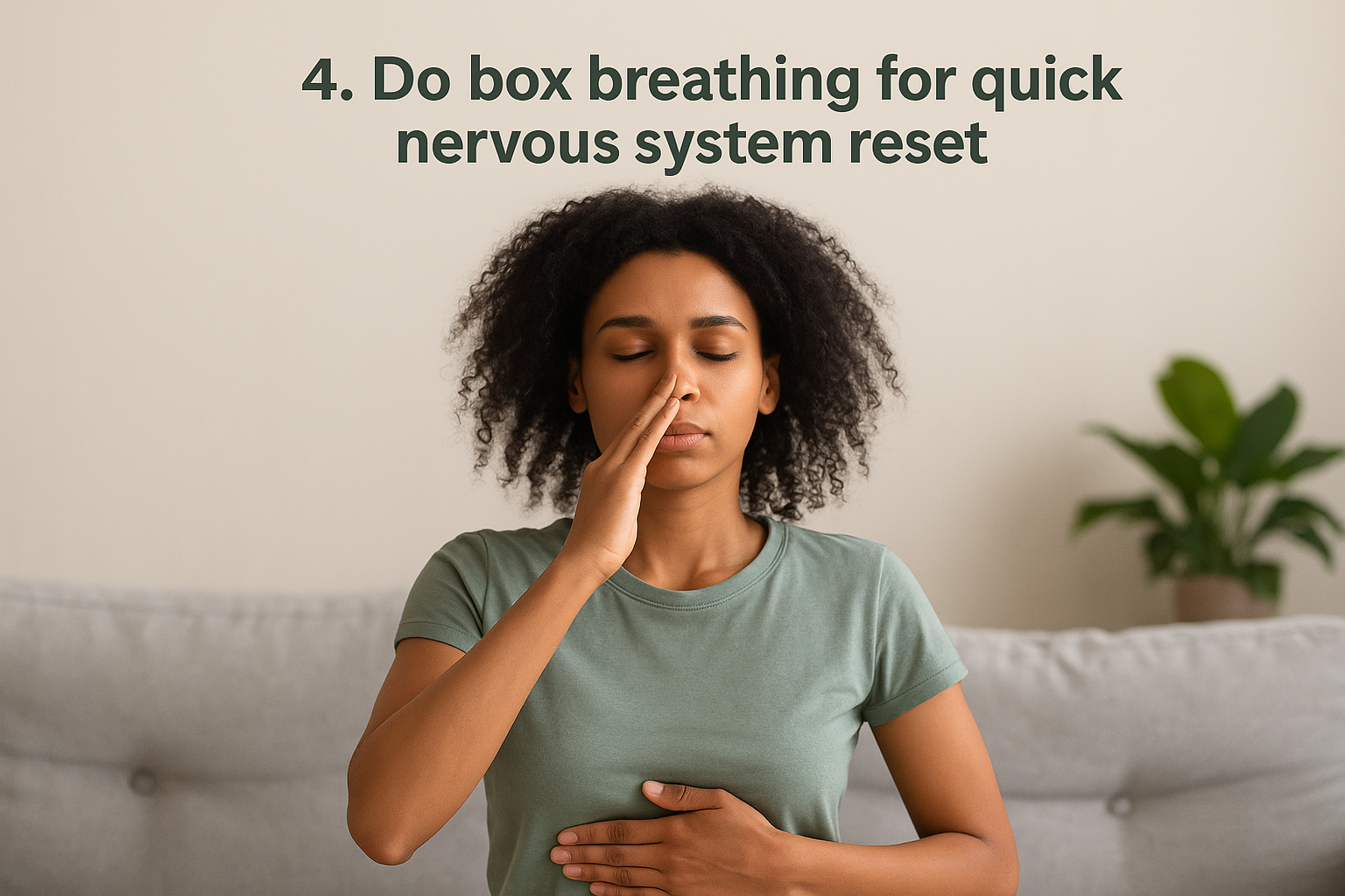 4. Do box breathing for quick nervous system reset