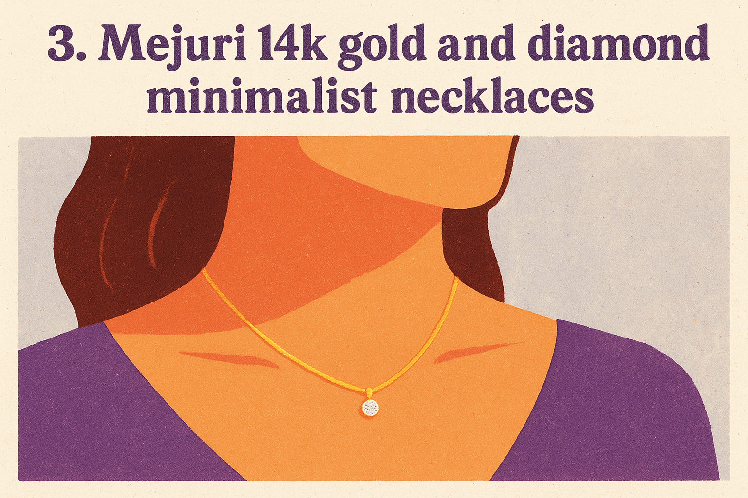 3. Mejuri 14k gold and diamond minimalist necklaces