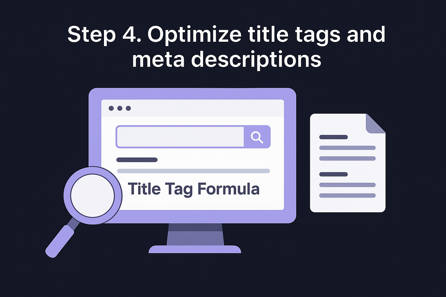 Step 4. Optimize title tags and meta descriptions
