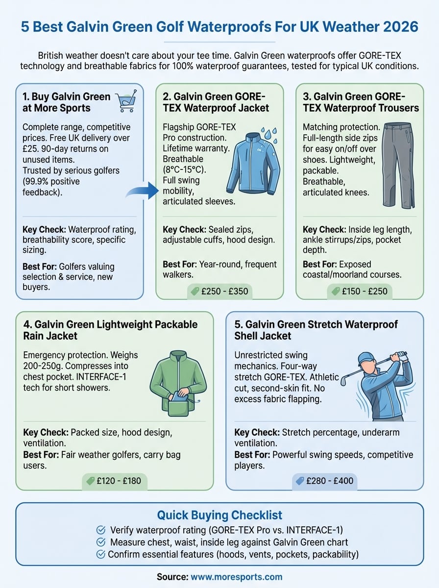 galvin green golf waterproofs infographic