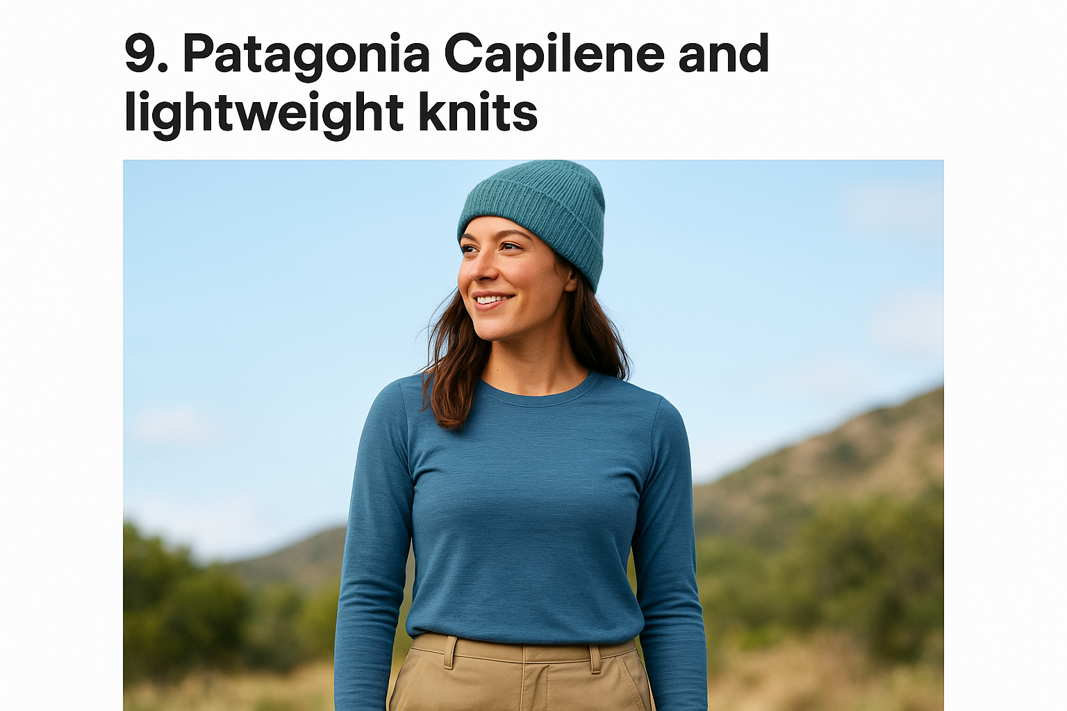 9. Patagonia Capilene and lightweight knits
