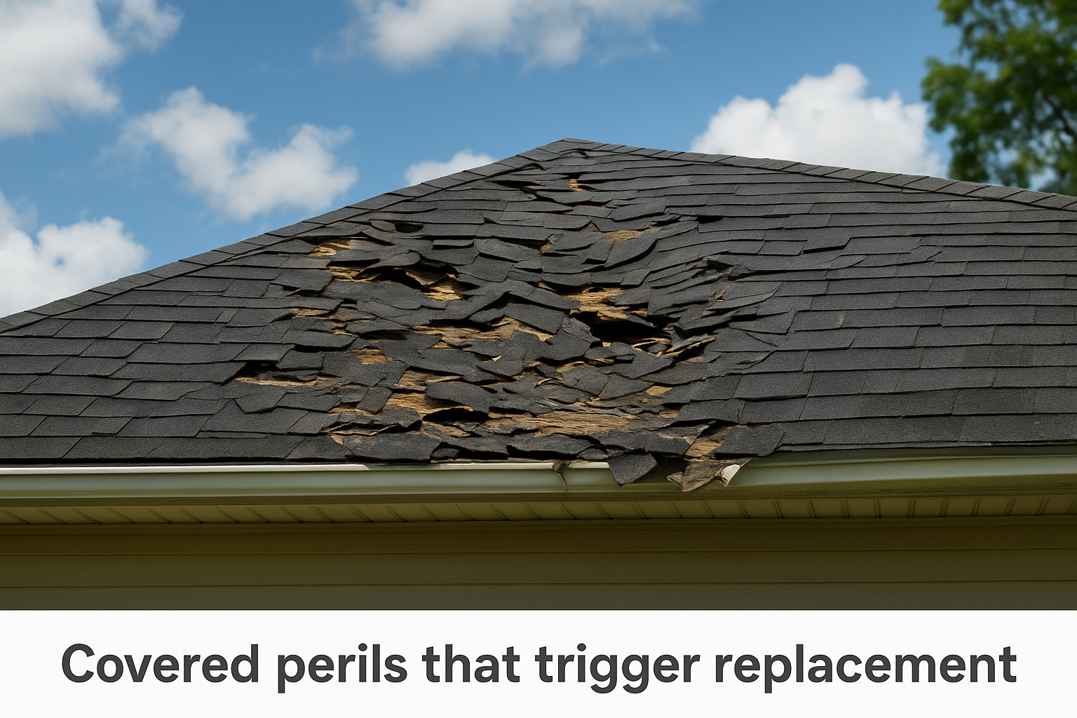 Covered perils that trigger replacement
