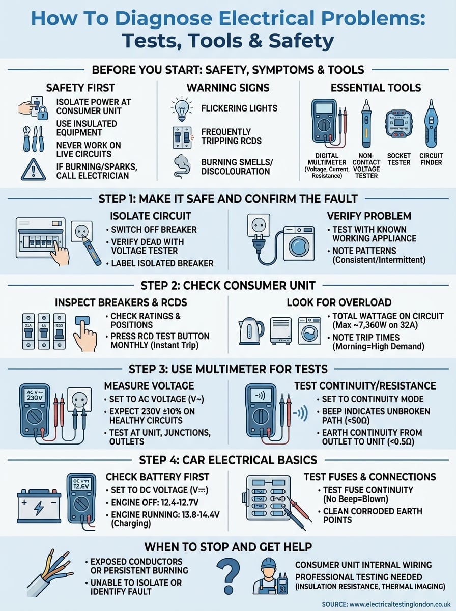 How To Diagnose Electrical Problems: Tests, Tools & Safety | Electrical ...