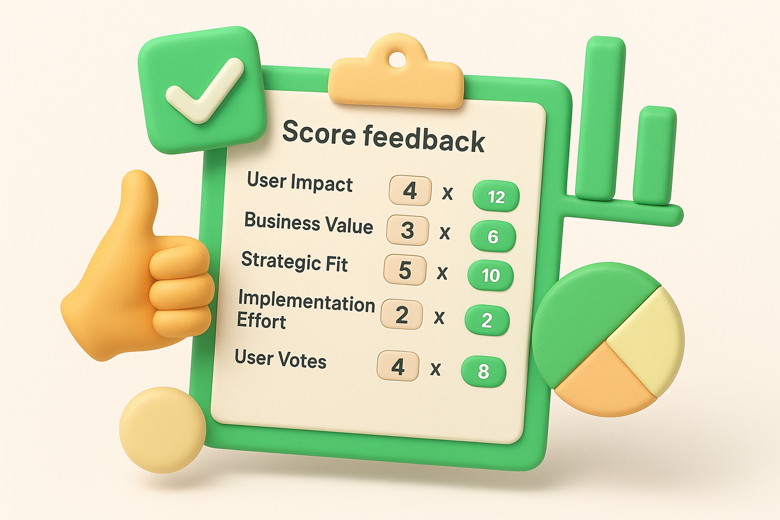 Score feedback using objective criteria
