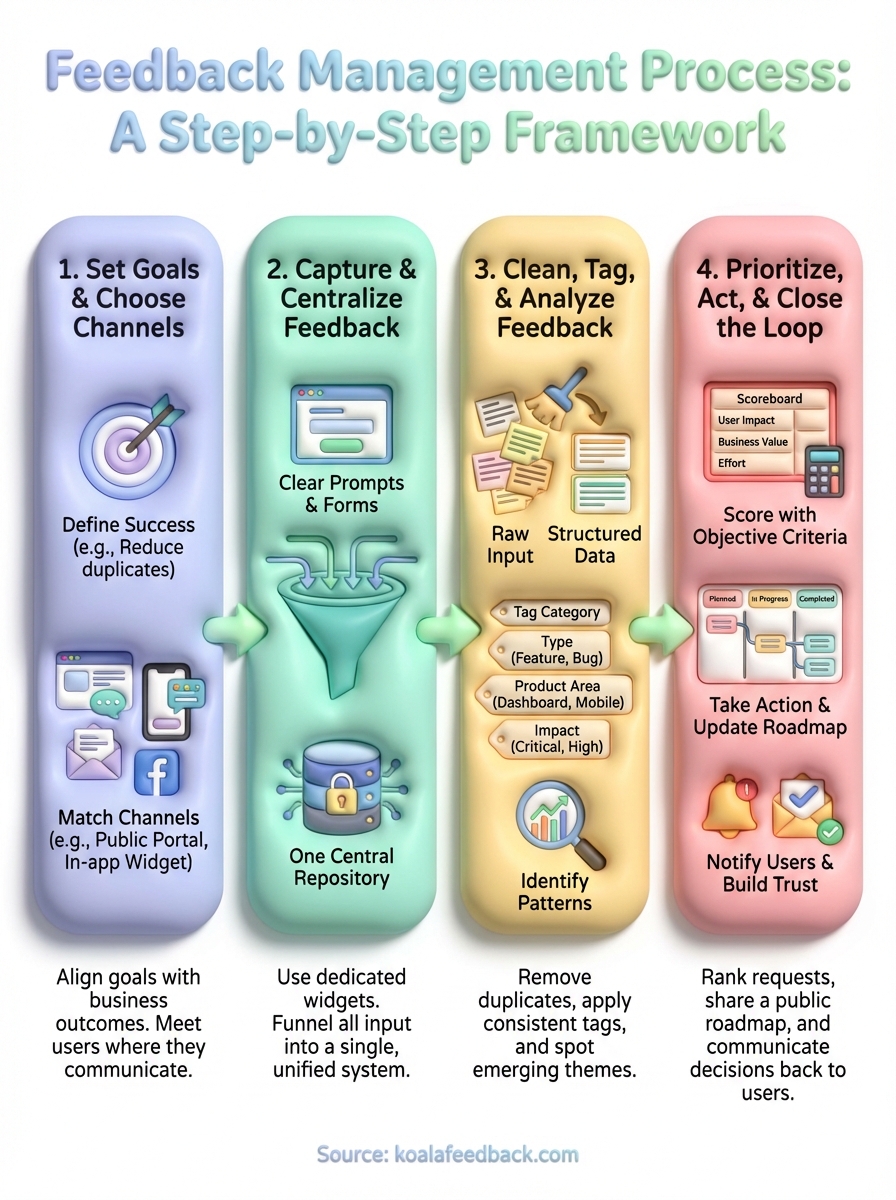 feedback management process infographic