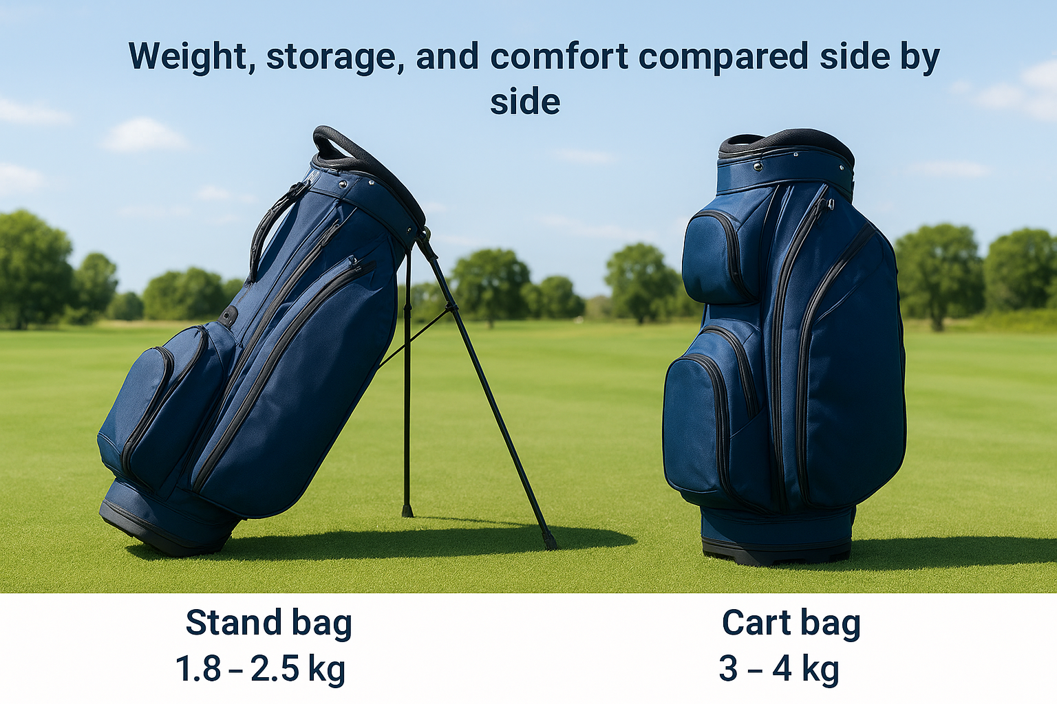 Weight, storage, and comfort compared side by side