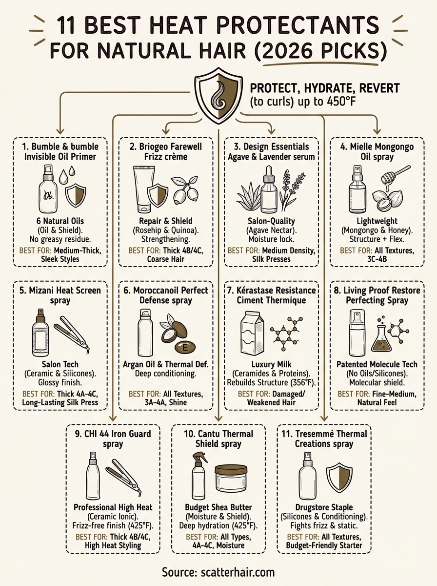best heat protectant for natural hair infographic