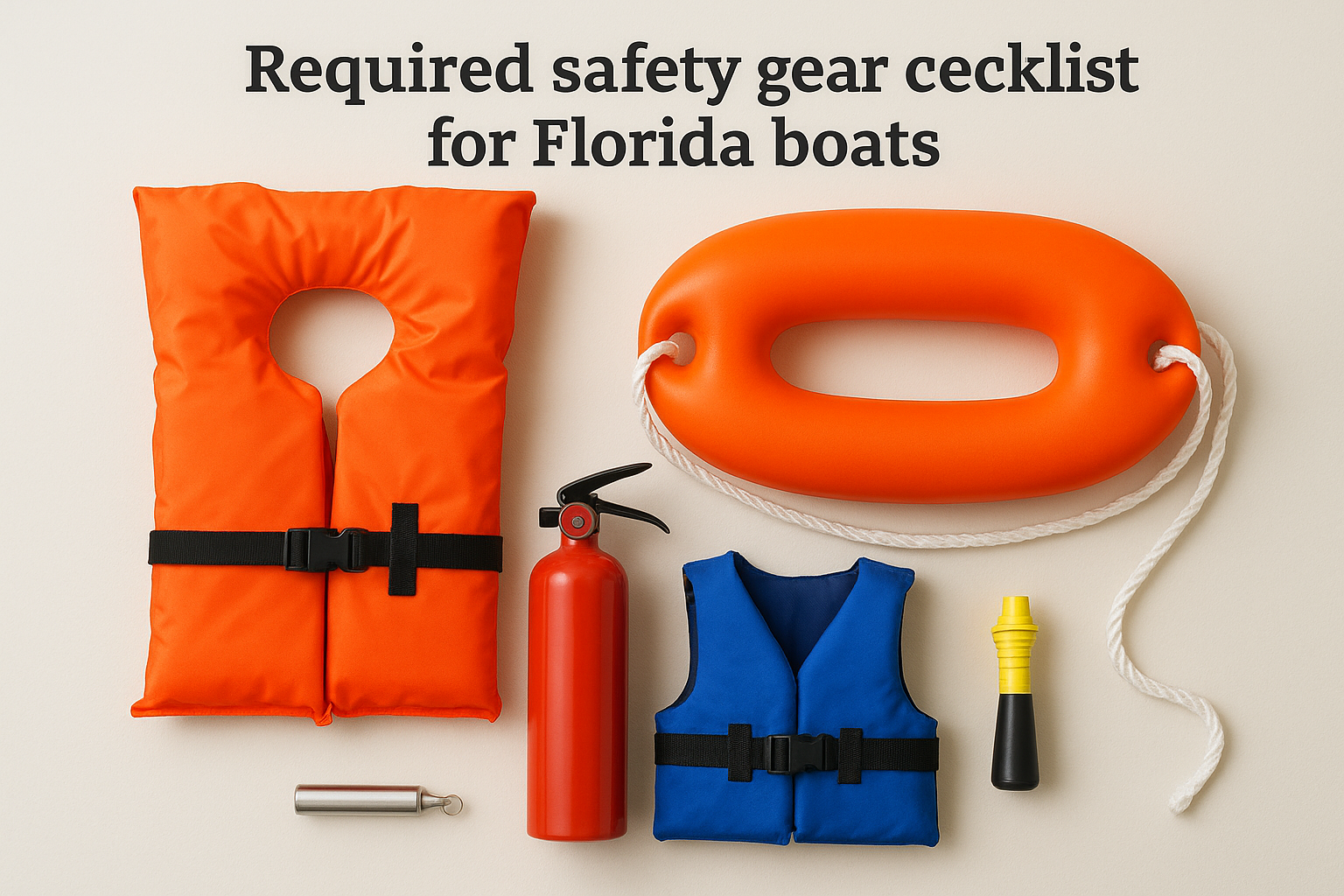 Required safety gear checklist for Florida boats